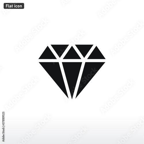 Diamond icon vector . Jewel sign . Crystal