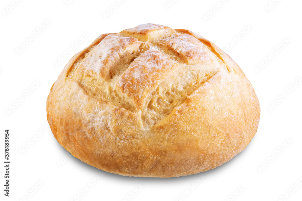 Wheat white bread on a white isolated background
