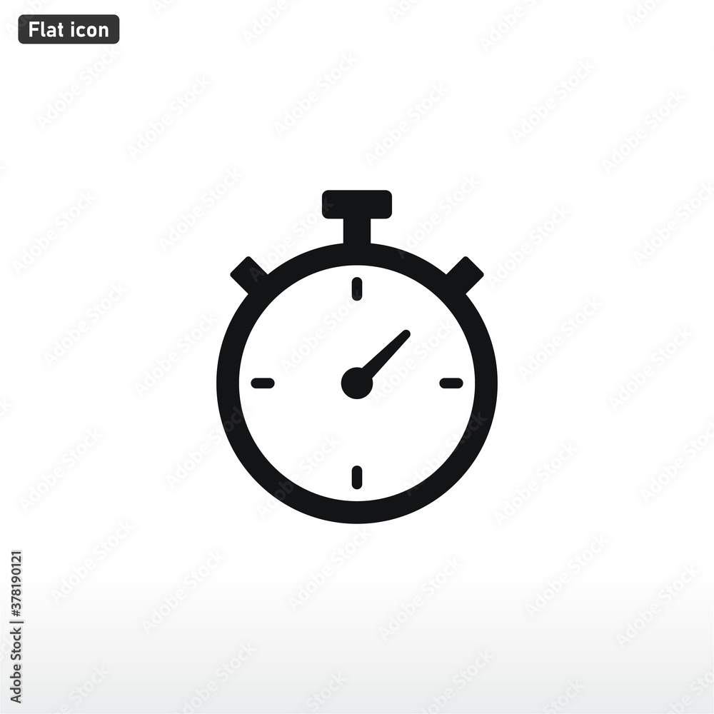 Stopwatch icon vector . Timer sign Stopwatch icon vector . Timer sign