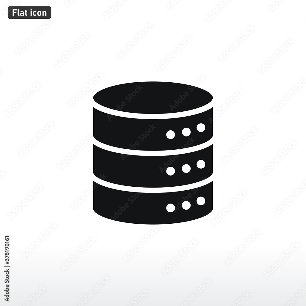 Database icon vector . Server sign Database icon vector . Server sign