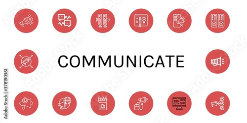 communicate icon set