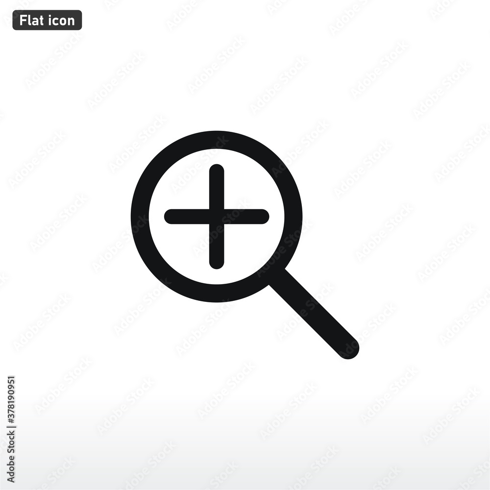 Zoom icon vector . Magnify Zoom sign Zoom icon vector . Magnify Zoom sign