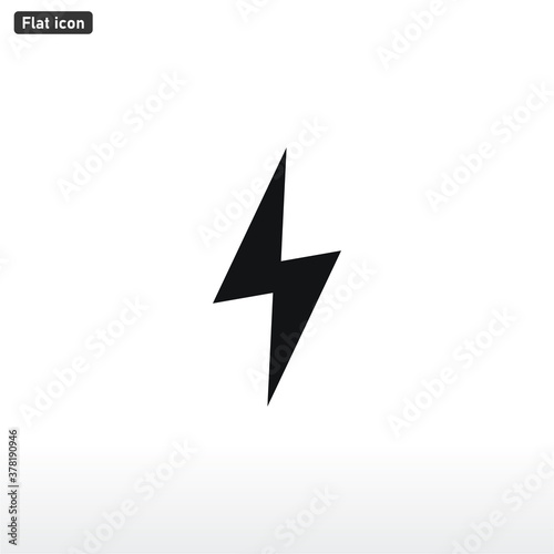 Flash icon vector . Lightning sign