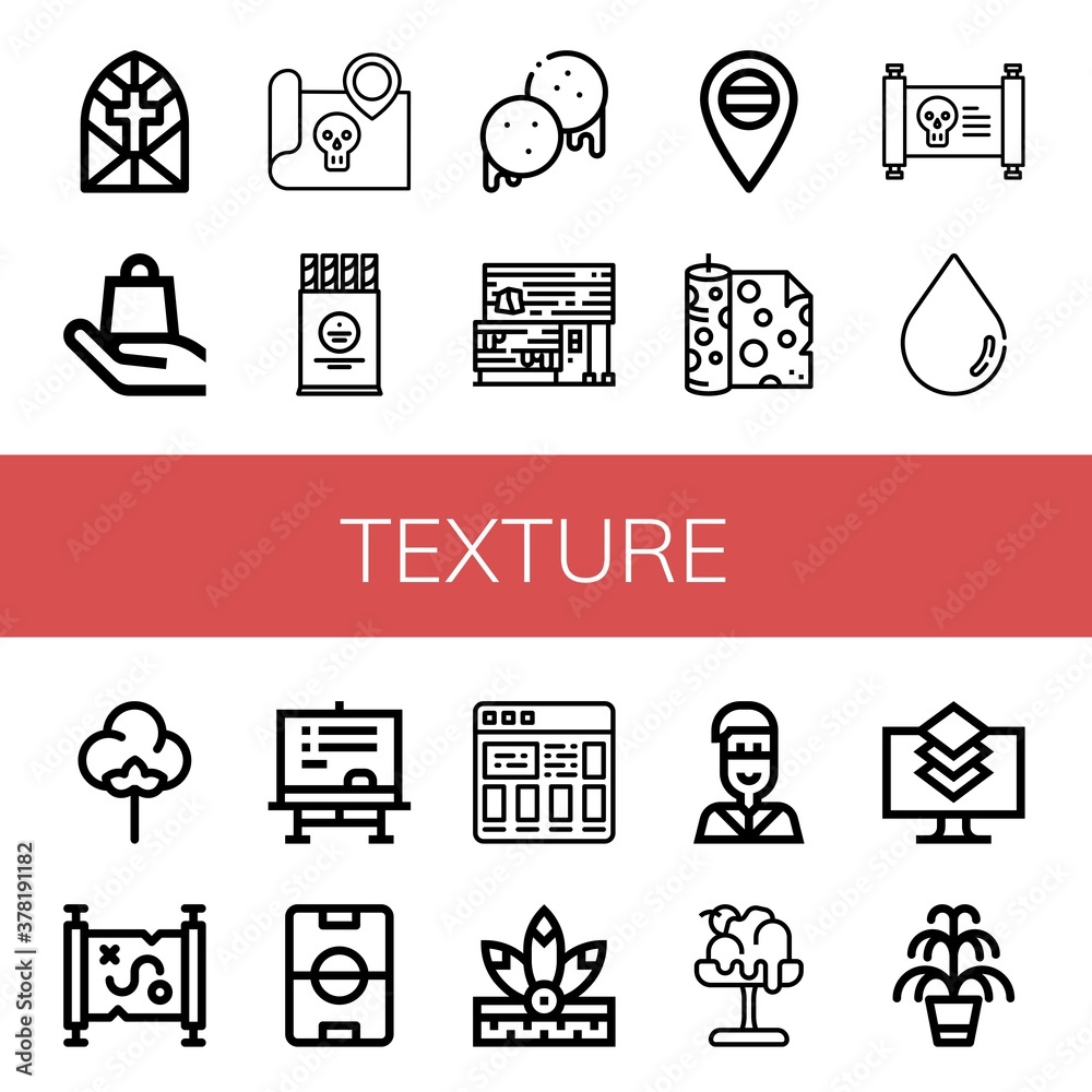 Set of texture icons