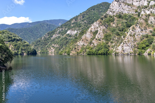 ladscape of Krichim Reservoir at Rhodopes Mountain, Bulgaria photo