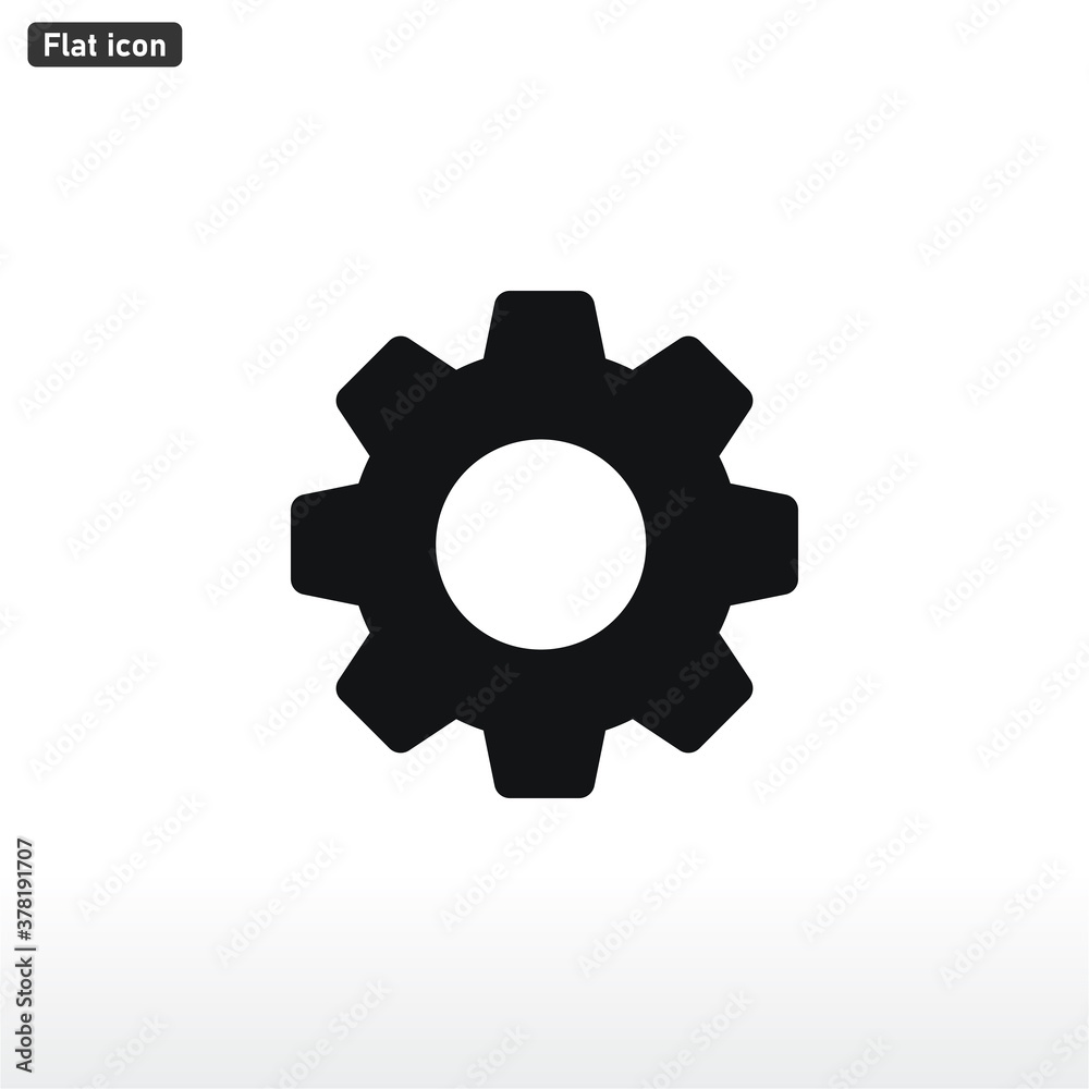 Setting gear icon vector . Gear sign