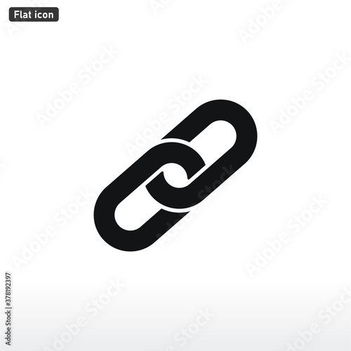 Chain link icon vector . Link sign