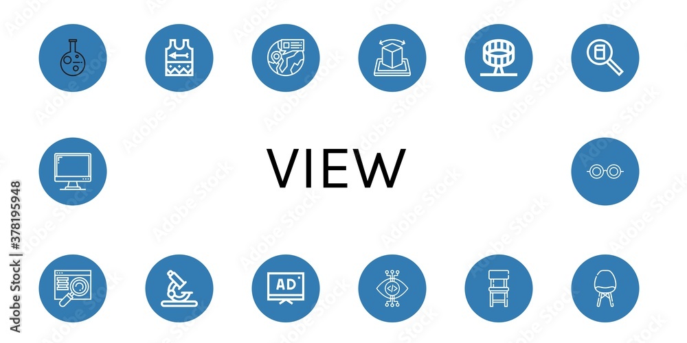 Set of view icons Set of view icons