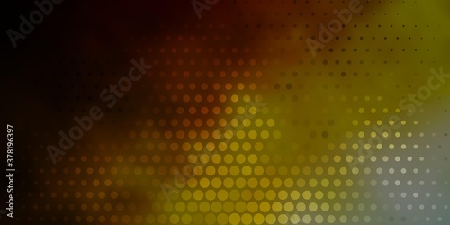 Light Blue, Yellow vector background with spots. Abstract decorative design in gradient style with bubbles. Design for your commercials.