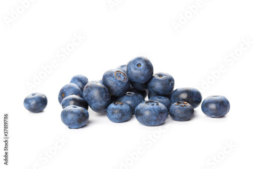 heap of blueberries isolated on white background