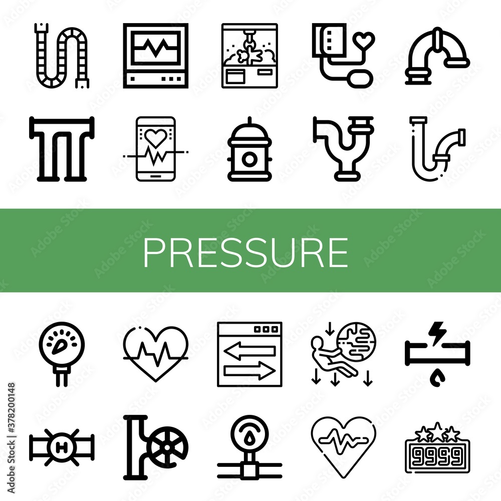 Set of pressure icons