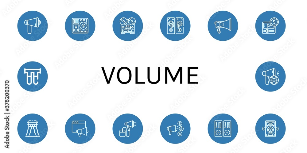 volume simple icons set volume simple icons set