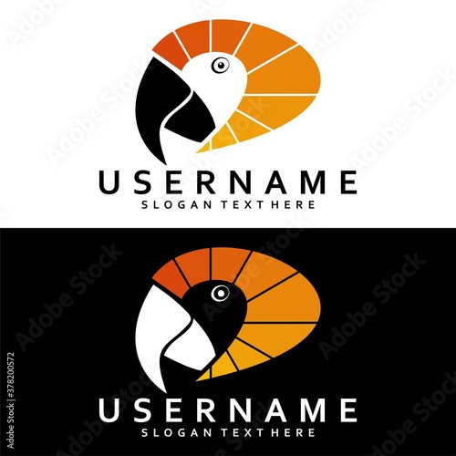 parrot birds logo design icon vector