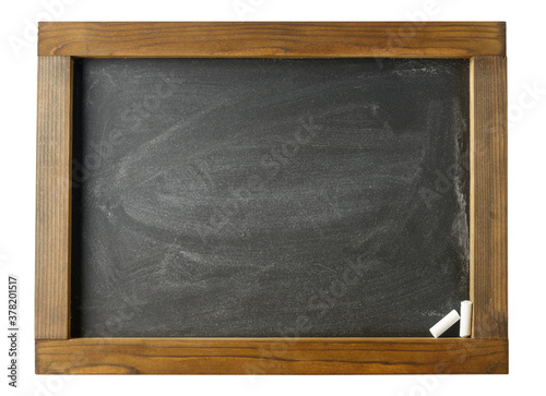 Chalk board isolated on white background