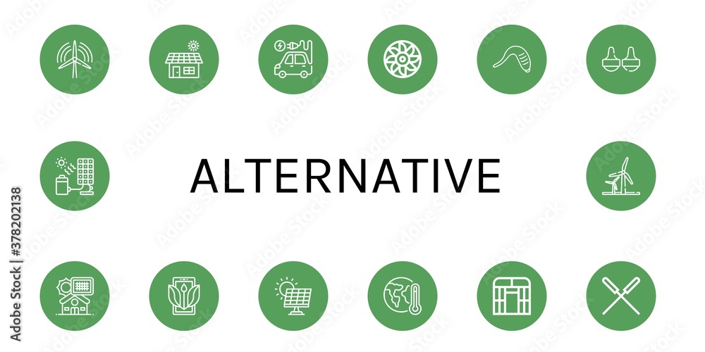 Set of alternative icons Set of alternative icons