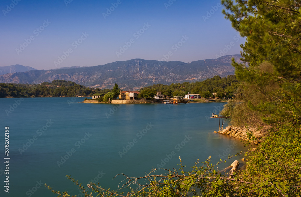 Green Lake in Green Canyon. Manavgat, Antalya, Turkey. Long exposure shot, july 2020