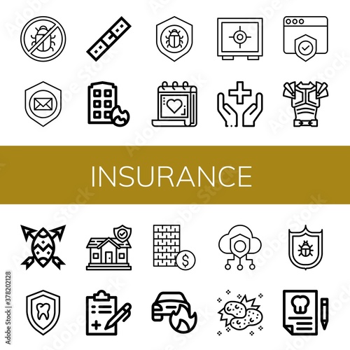 Set of insurance icons