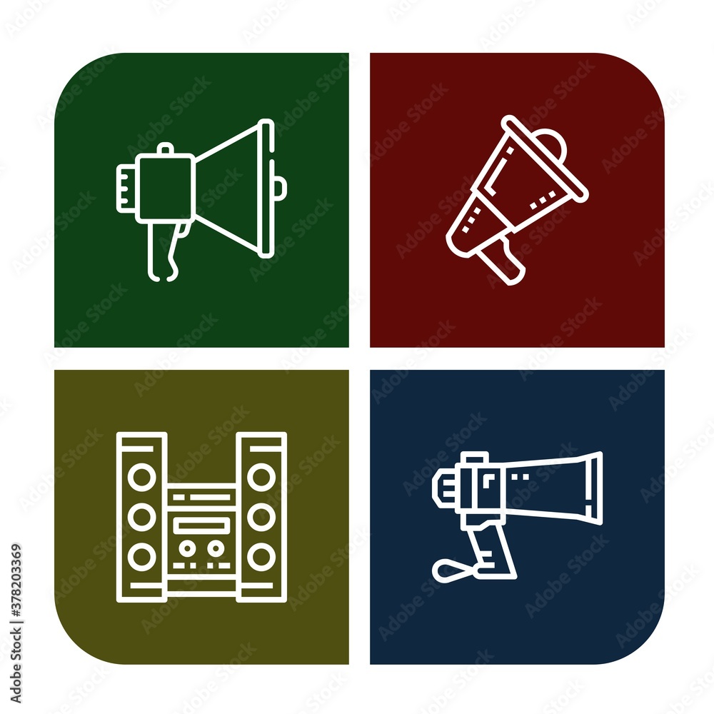 Fototapeta premium Set of amplifier icons