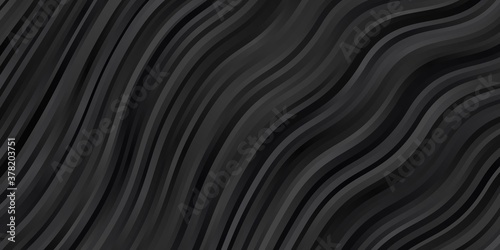 Dark Gray vector layout with wry lines. Colorful illustration with curved lines. Best design for your posters, banners.