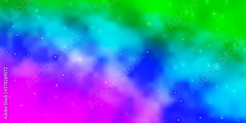 Light Multicolor vector pattern with abstract stars. Colorful illustration in abstract style with gradient stars. Best design for your ad, poster, banner.