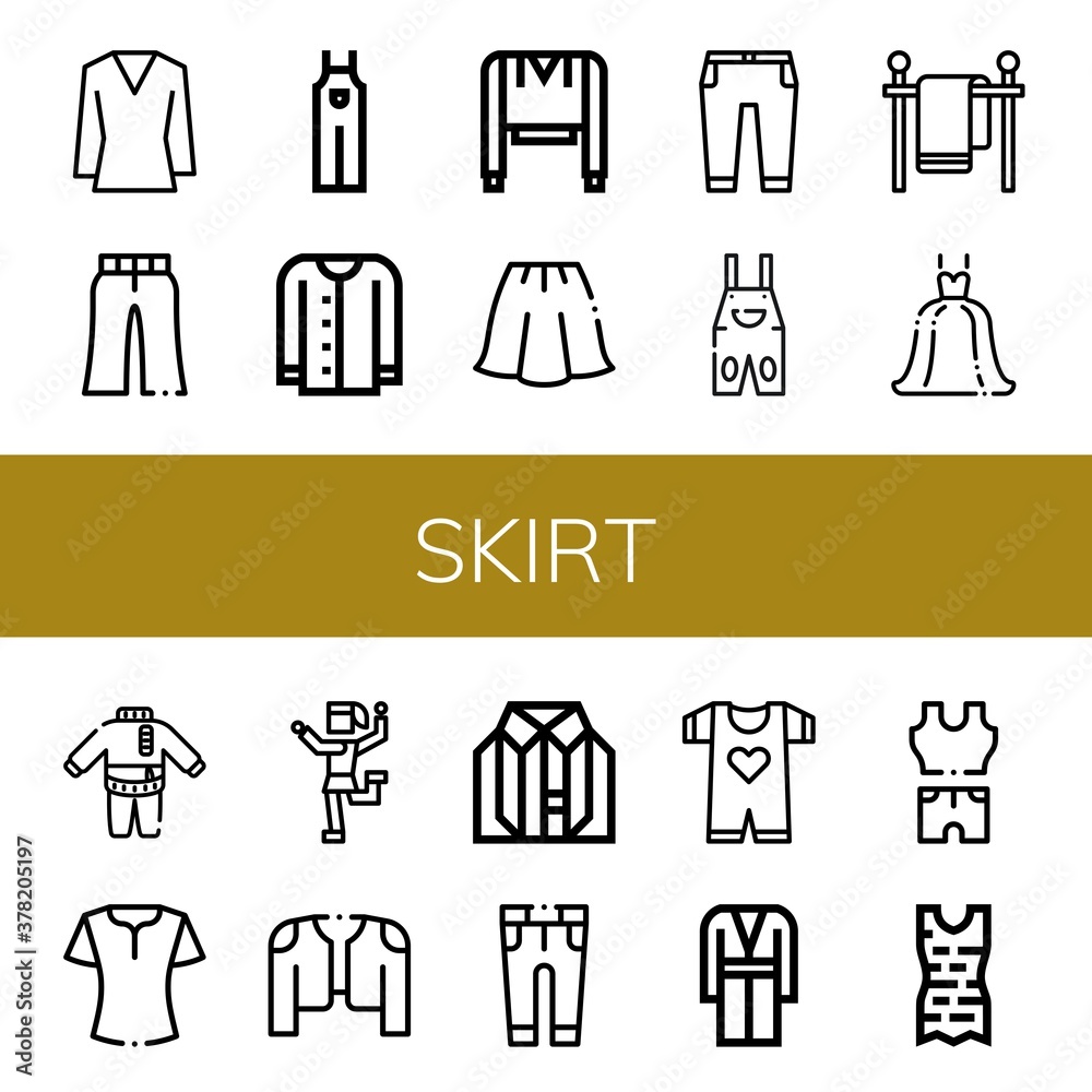 skirt icon set skirt icon set