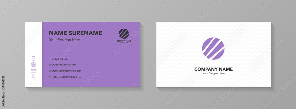 Creative business card template with icons. Vector Creative business card template with icons. Vector