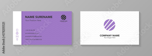 Creative business card template with icons. Vector