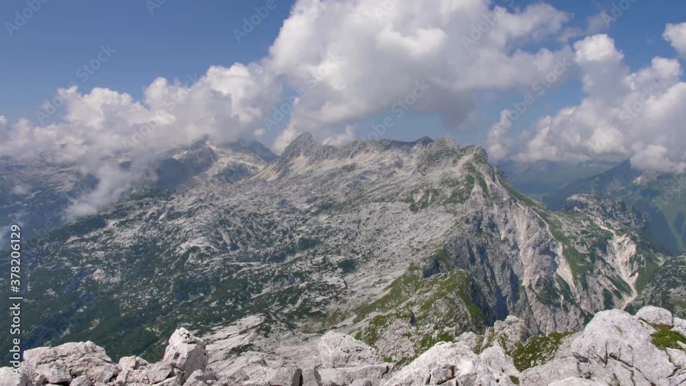 View from Rombon peak, Slovenia. Beautiful landscape of Julian Alps. View from Rombon peak, Slovenia. Beautiful landscape of Julian Alps.