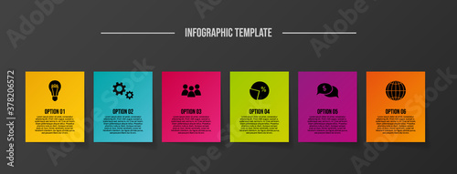 Infographic with business icons. Vector