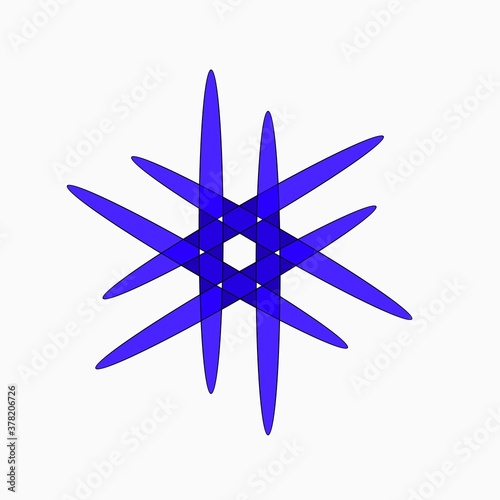 Blue stylized snowball.