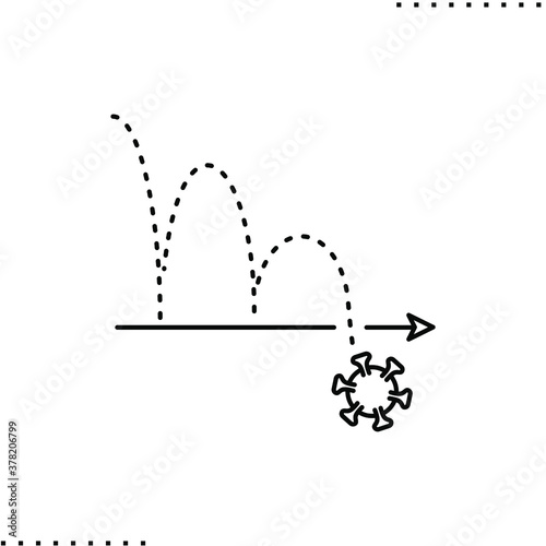 Corona virus, covid-19 diagram, fight the pandemic  vector icon in outlines