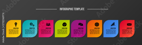 Concept of infograph with business icons. Timeline. Vector