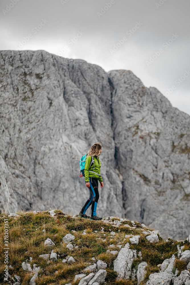 Hiking in the mountains