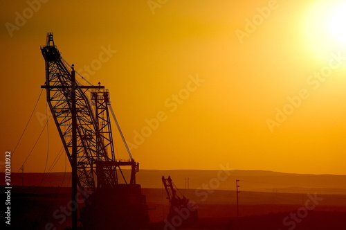 Crane at Sunset