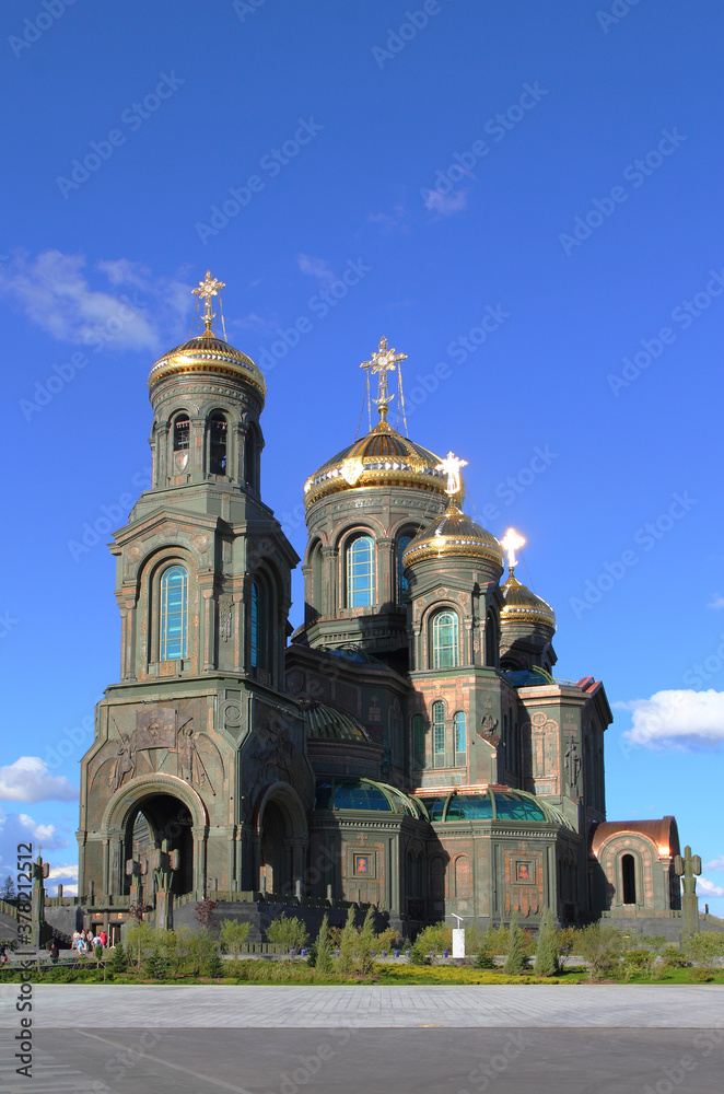 Resurrection of Christ CathedraI, main cathedral of Russian Armed Forces. Patriot Park in Moscow city, Russia. 