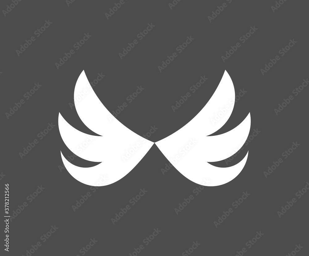 Obraz premium White wings symbol.
