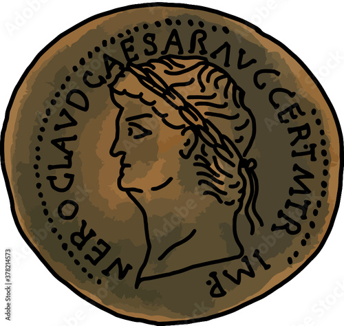 hand drawn roman coin sesterces