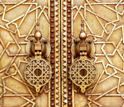 Details of the Real Palace of Fes, Morocco.