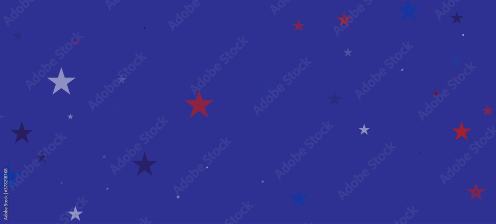 National American Stars Vector Background. USA President's 4th of July Labor 11th of November Memorial Independence Veteran's Day 