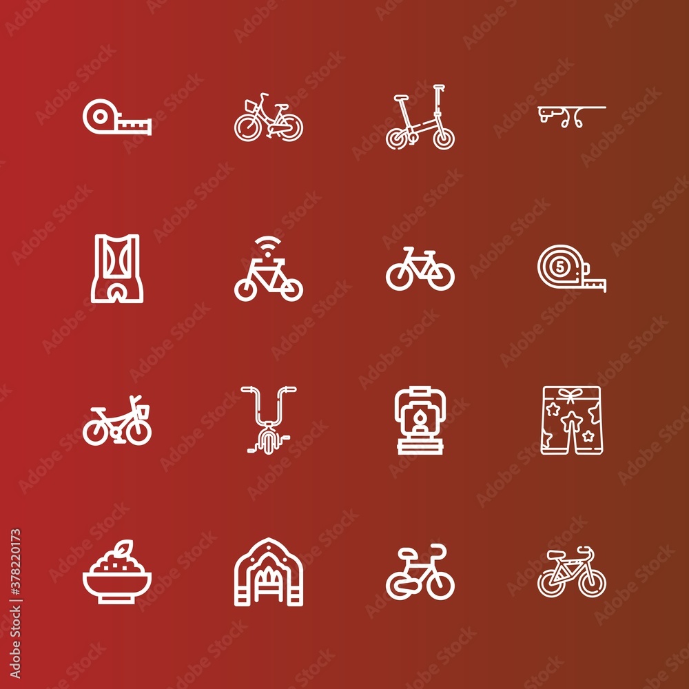 Editable 16 monochrome icons for web and mobile