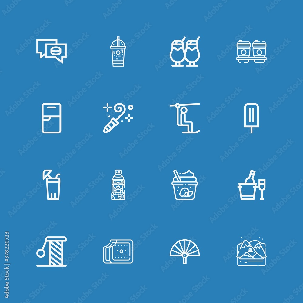 Editable 16 cold icons for web and mobile Editable 16 cold icons for web and mobile