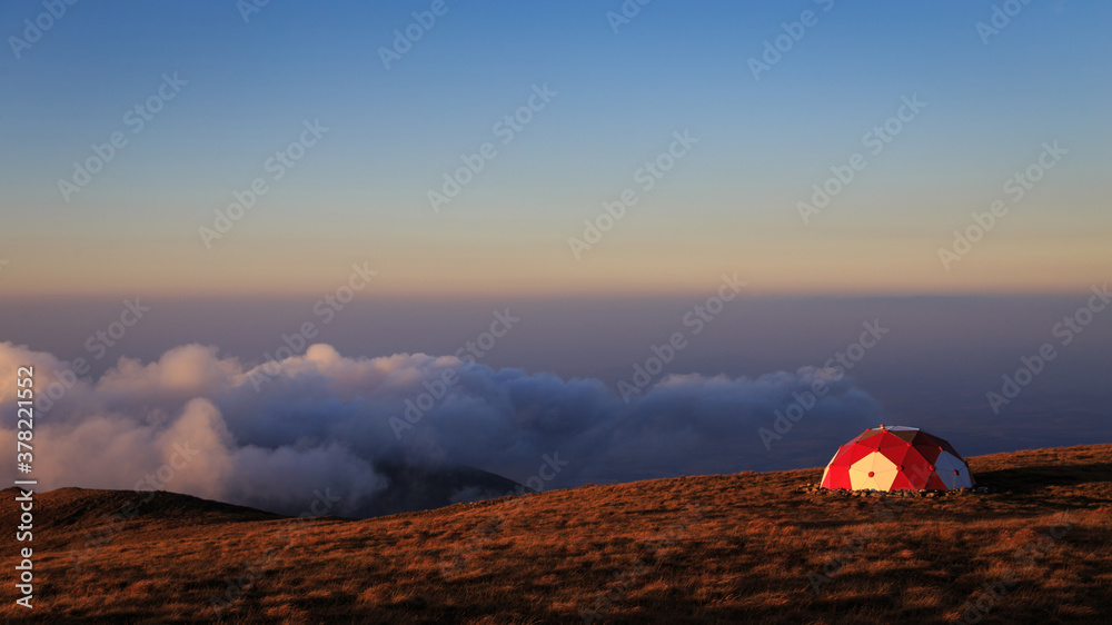 The shelter in the Romanian Carpathian mountains
