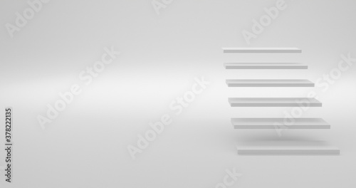 Steps Stairs White Bright Abstract Wallpaper Hero Empty Room Copy Space Supertall Media