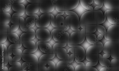 Black and bight white stars design and background pattern