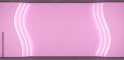 Fotografía austere pink background with light waves