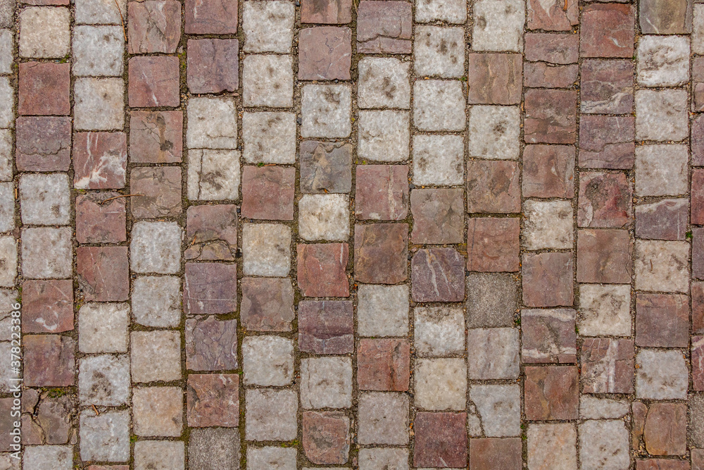 Cobbled pavement of an historic city. Karlovy Vary, Czechia Cobbled pavement of an historic city. Karlovy Vary, Czechia