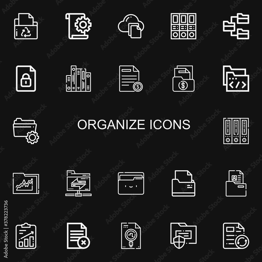 Editable 22 organize icons for web and mobile Editable 22 organize icons for web and mobile