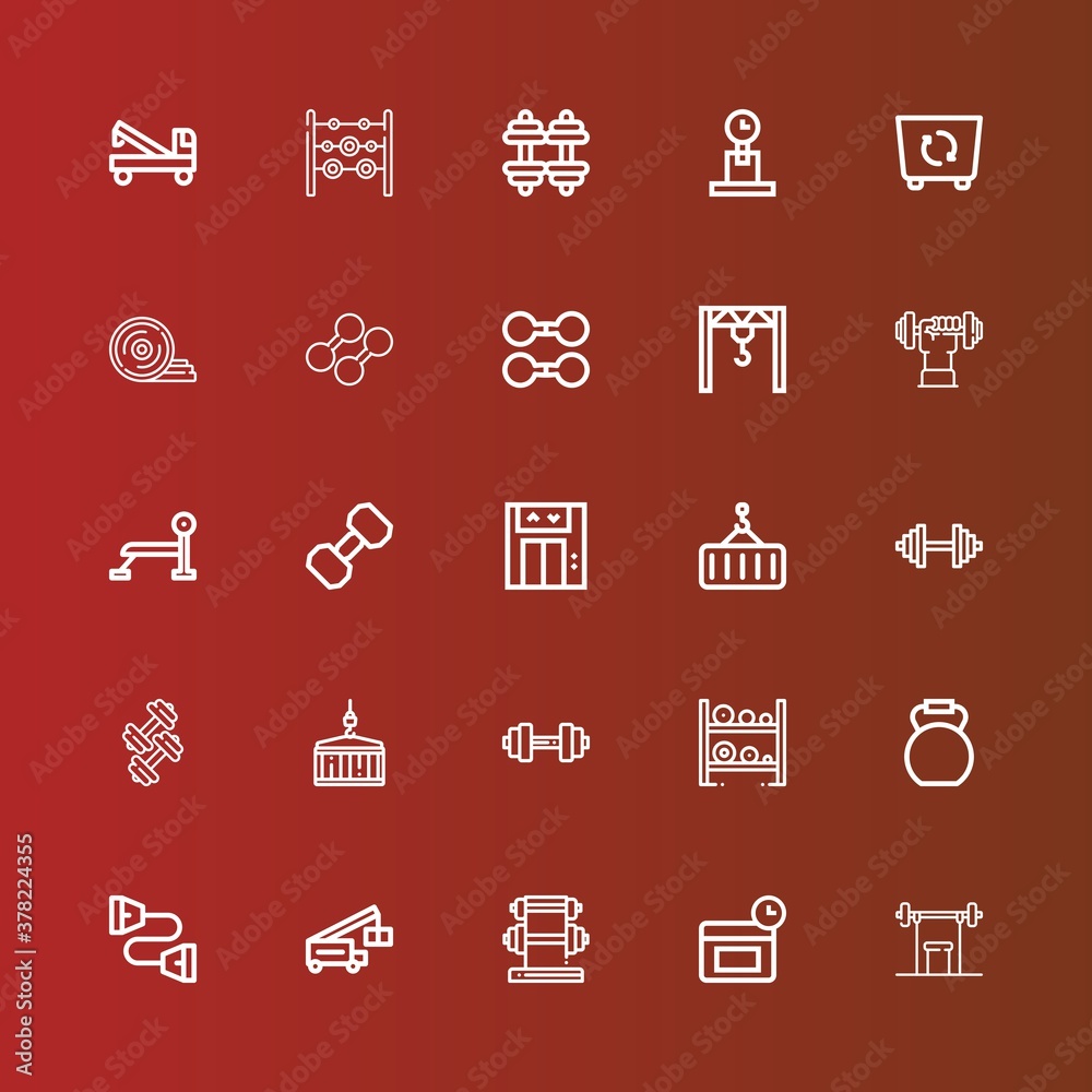 Editable 25 lifting icons for web and mobile Editable 25 lifting icons for web and mobile