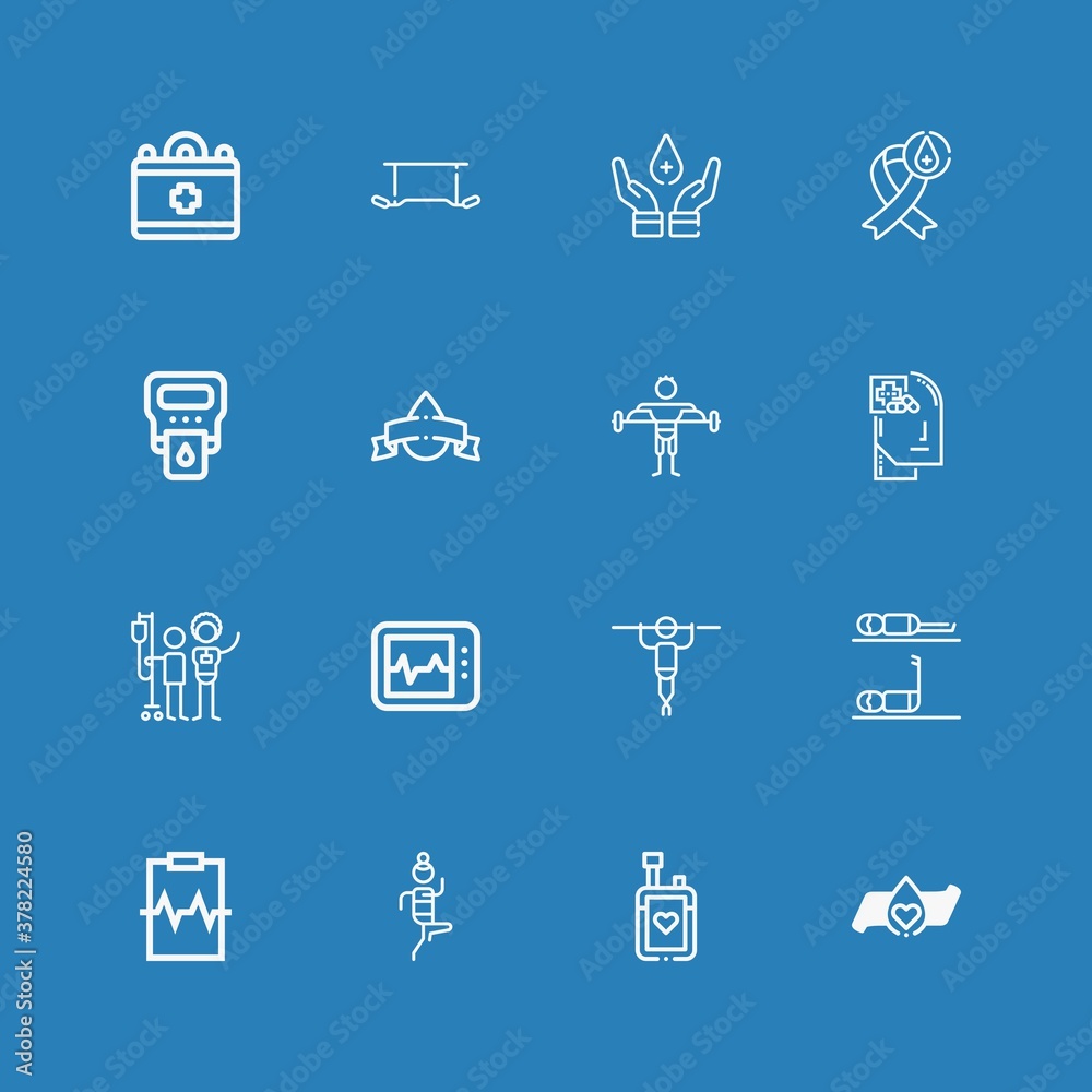 Editable 16 heartbeat icons for web and mobile Editable 16 heartbeat icons for web and mobile
