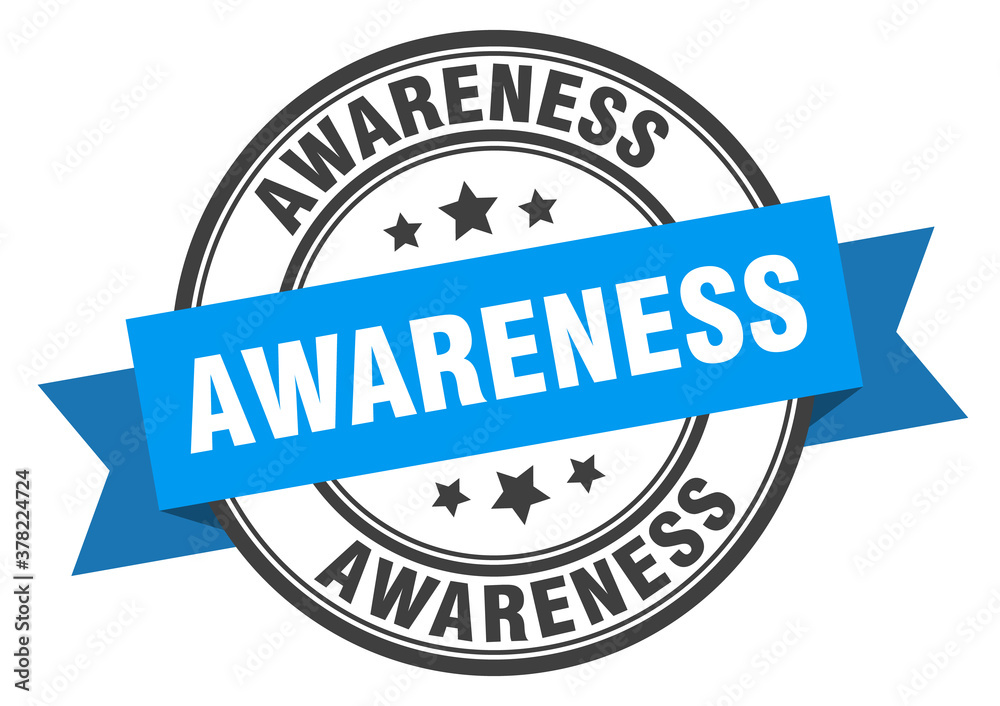 Fototapeta premium awareness label sign. round stamp. band. ribbon